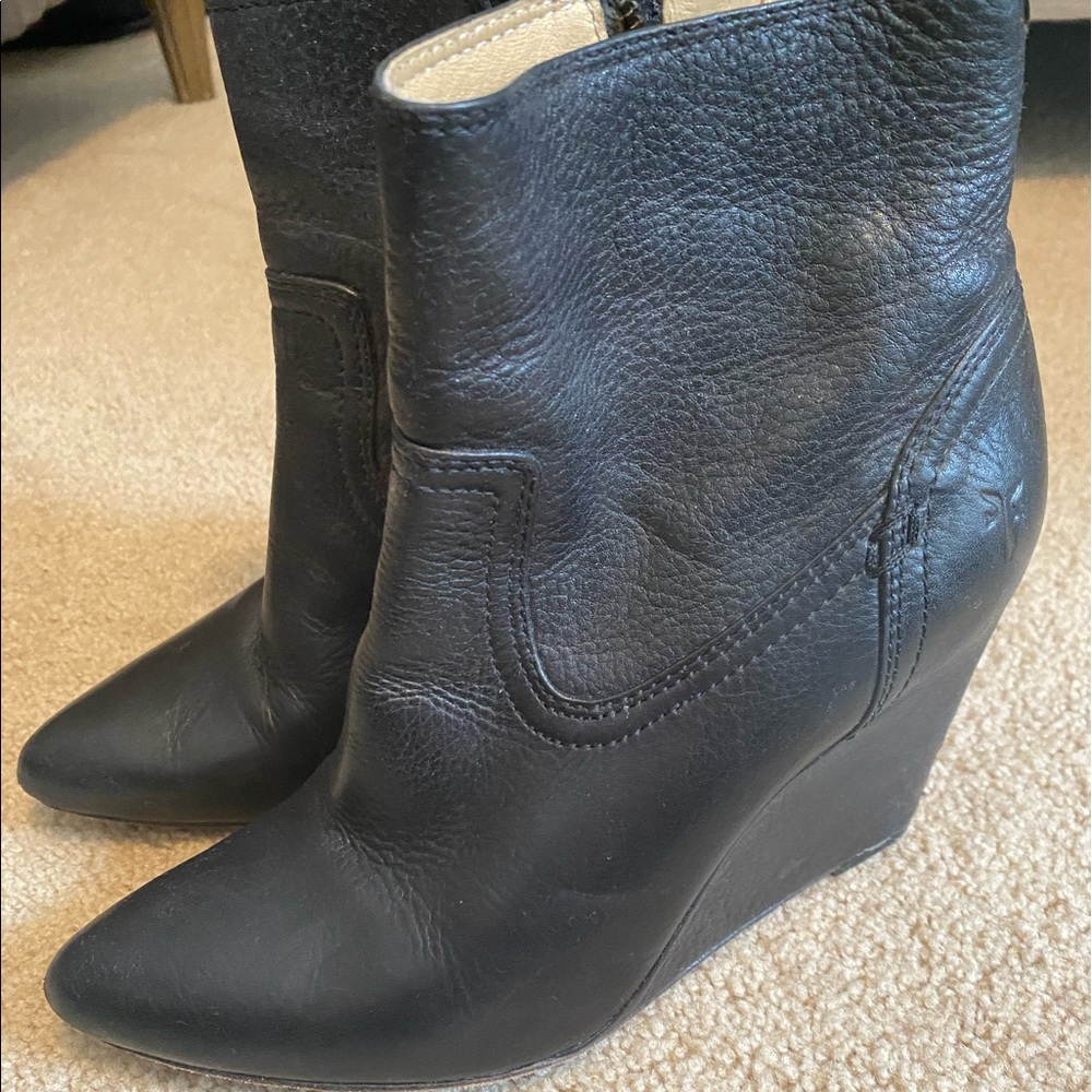 Frye wedge bootie. Size 6